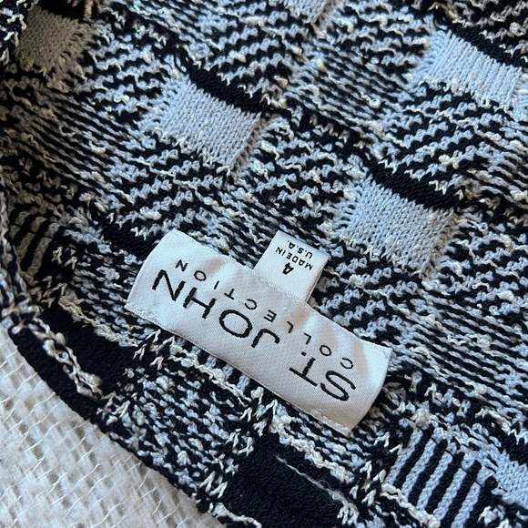 St. John plaid print evening jacketed USA 4 - Picture 8 of 9